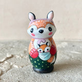 2” Fox with Swaddled Baby