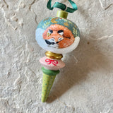 4” Spindle Ornament: Sleeping Fox