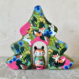 Set of 2: 2.5” Fox with 5.5” Fir Tree