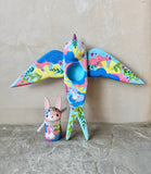 Set of 2: 3” Rabbit Rider with 8” Bird (Sky)