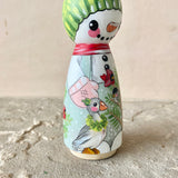 4.25” Snowman with Birds and Goose