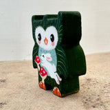 2” Owl Friend with Bunny (Evergreen)