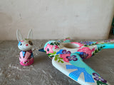 Set of 2: 3” Rabbit Rider with 8” Bird (Dove)