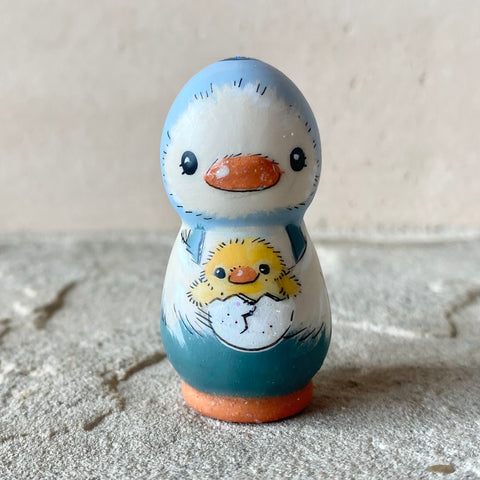 2” Duck with Baby (Blue)