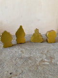 1.75”-2.25” Set of 4: Archival Printed Holiday Friends