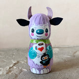 3”  Winter Friend: Purple Yeti with Penguin Chick