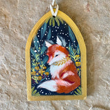 5.5” Hand-painted Ornament: Fox #1