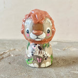 2.75” Friendly Lion with Zebra, Alligator, and Giraffe