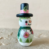 3” Snowman with Cardinal