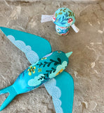 Set of 2: 3” Mushroom Rider with 8”Bird