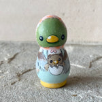 2” Mallard Duck with Baby (Blue)