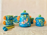 7pc Tea Set: Stormy Sparkle Moth
