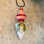 4” Spindle Ornament: White Rabbit