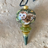 4” Spindle Ornament: Barn Owl