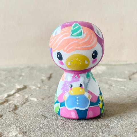 2” Unicorn with Baby (Magenta)