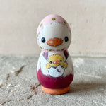 2” Duck with Baby (Burgundy)