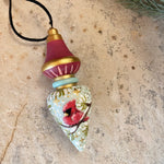 4” Spindle Ornament: Cardinal