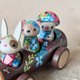 4: Forest Friends with Log Truck (Mushroom, Bunny, Bear)