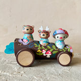 Set of 4: Forest Friends with Log Truck (Mushroom, Bear, Bunny) (Copy)