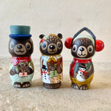 3” Bear with Cap Doll