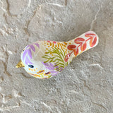 3.25” Ivory Wildflower Songbird (Resin)