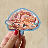 4” Weatherproof Sticker: Fawn (Slate)