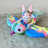 Set of 2: 3” Rabbit Rider with 8” Bird (Sky)