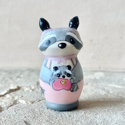 2” Raccoon with Baby