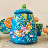 7pc Tea Set: Stormy Sparkle Moth