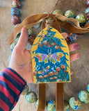 5” Ornament (Turquoise and Gold Moths)