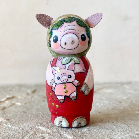 3” Pink Pig Doll