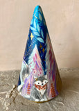 7” Snowy Night Cone Tree