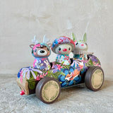Set of 4: Forest Friends with Fancy Log Truck (Mushroom, Rabbit, Deer)