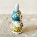 2.25” Bunny with 5 Babies (Steel Blue+Ochre)