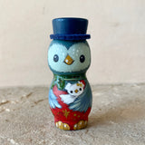 3” Owl Doll: Slate Blue