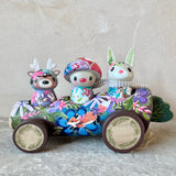 Set of 4: Forest Friends with Fancy Log Truck (Mushroom, Rabbit, Deer)