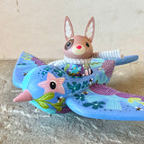 Set of 2: 3” Rabbit Rider with 8”Bird