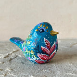 3.25” Turquoise Wildflower Songbird (Resin)