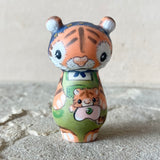 2” Tiger with Baby (Green)