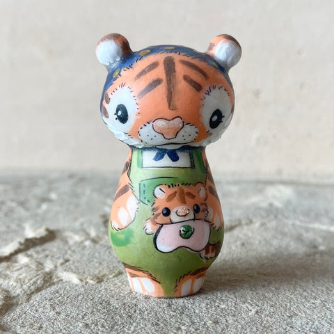 2” Tiger with Baby (Green)