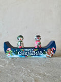 Set of 3: 2.5” Rudolph and Frosty with Canoe