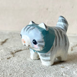 1.25” Cat with Blue Bonnet (Gray Stripe)