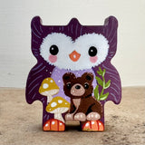 2” Owl Friend with Cub (Violet)