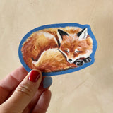 3” Weatherproof Sticker: Fox (Blue)