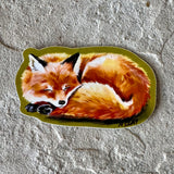 2” Weatherproof Sticker: Fox (Olive)