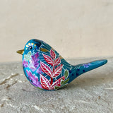 3.25” Turquoise Wildflower Songbird (Resin)