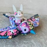 Set of 2: 3” Rabbit Rider with 8” Bird (Raven)