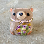 1.25” Hazelnut Bear with Bonnet (Pink)