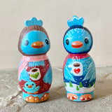 3”  Winter Friend: Bluebird with Chick and Coffee