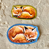 2” Weatherproof Sticker: Fox (Olive)